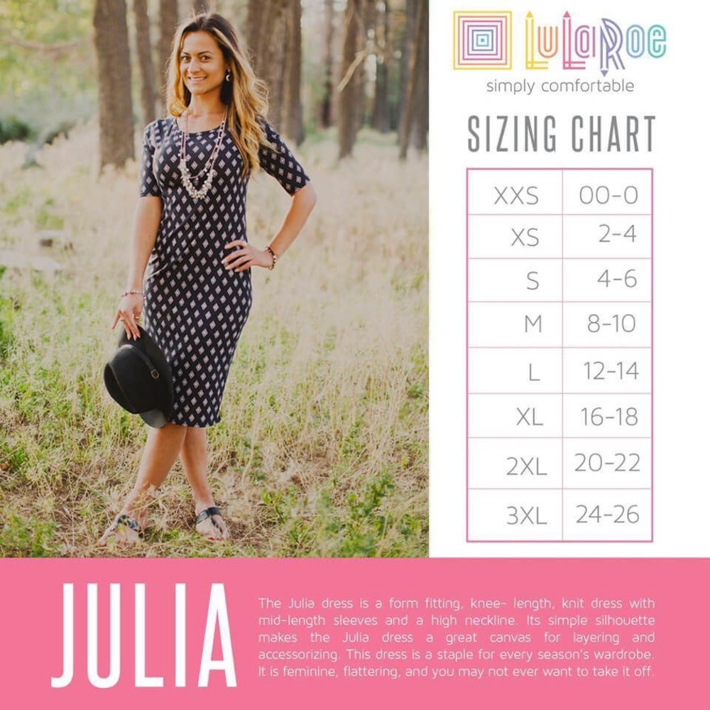 NWT Lularoe Julia dress. Size L / Large. Solid red. - Picture 5 of 5